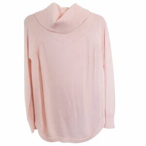 TIME AND TRU SOFT Light Pink Turtle Neck Size Large Long Sweater Long Sleeves